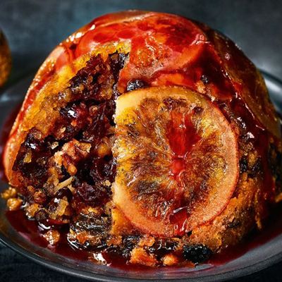 Processco, Cranberry & Orange Topped Christmas Pudding from Marks & Spencer