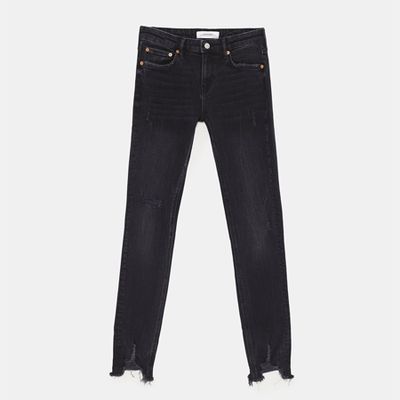 ZW Premium Skinny Rostov Victory Black Jeans from Zara