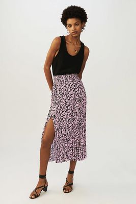 Printed Pleated Skirt from Maje