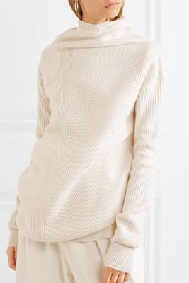 Asymmetric Ribbed Wool And Cashmere-Blend Sweater from Jil Sander