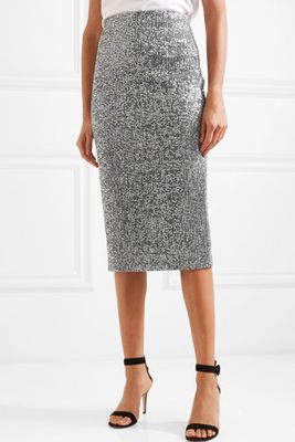 Andree Sequined Tulle Midi Skirt from Rebecca Vallance