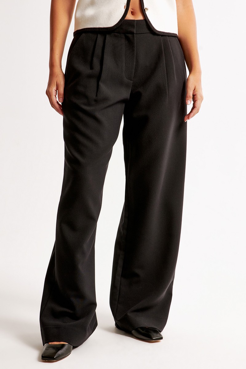 Sloane Low Rise Tailored Wide Leg Pants from Abercrombie & Fitch