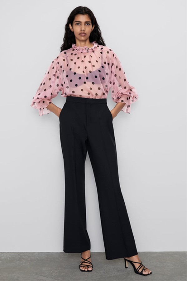 Polka Dot Print Blouse