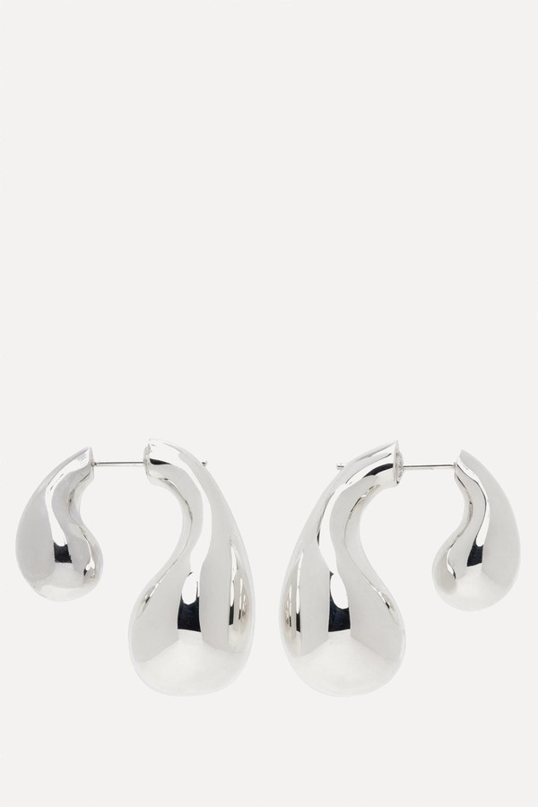 Silver Drop Earrings from BOTTEGA VENETA