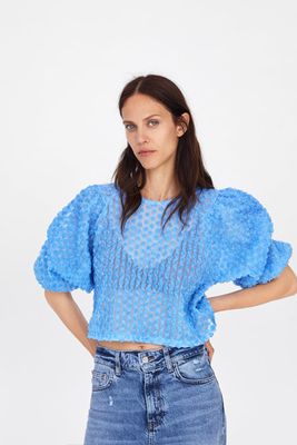 Floral Tulle Top from Zara