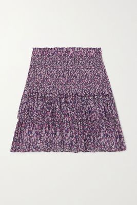 Naomi Ruffled Floral-Print Organic Cotton Mini Skirt from Isabel Marant Étoile