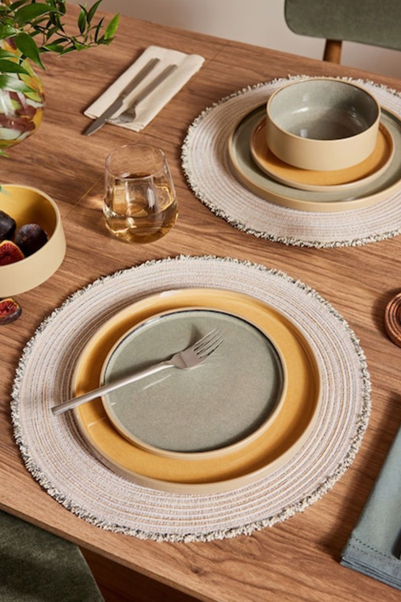 Set Of 4 Natural Fringe Placemats from Laura Ashley
