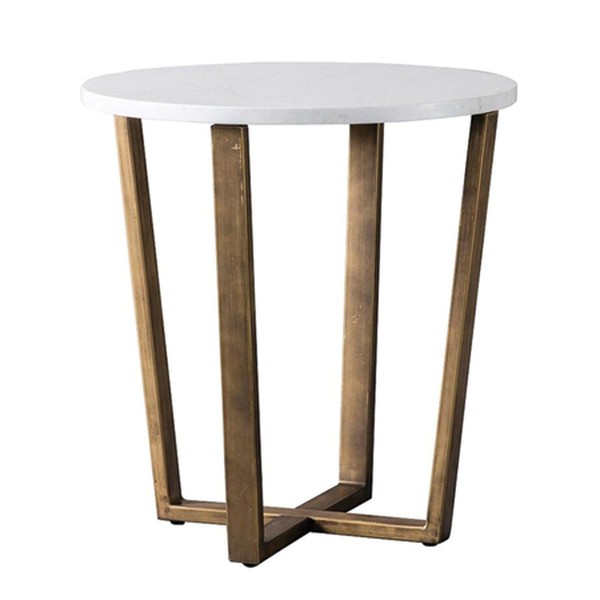 Marble Round Side Table from Hudson Living Cleo