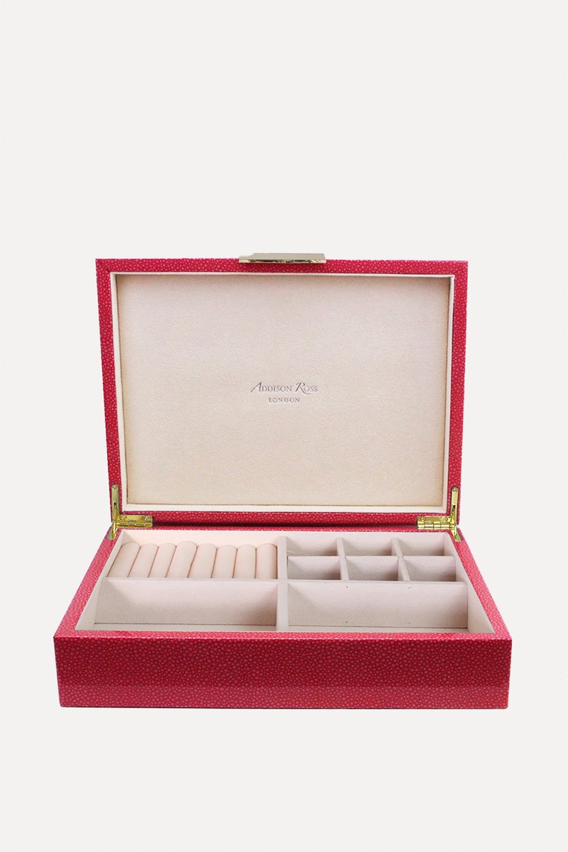 Large Shagreen Jewellery Box With Gold from Addison Ross
