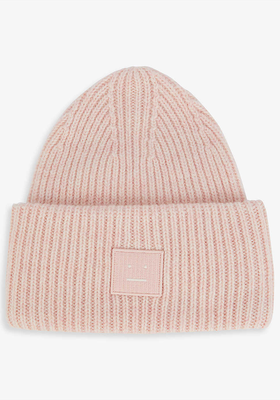 Pansy Logo-Patch Wool Beanie from Acne Studios