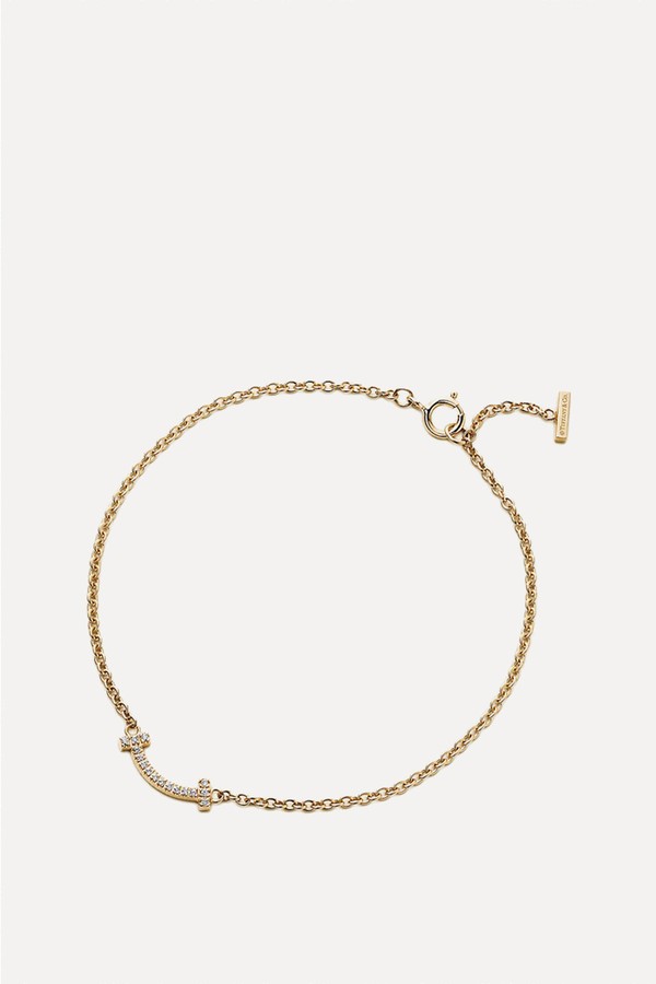 Smile Bracelet In Yellow Gold With Diamonds