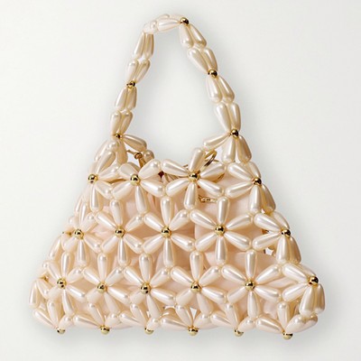 Daisy Faux Pearl And Gold-tone Tote from Vanina