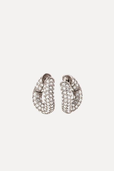 Rhinestone Loop Earrings from Balenciaga