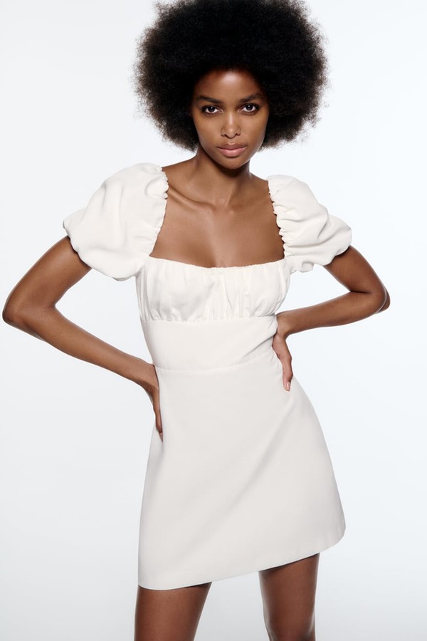 LINEN BLEND DRESS from ZARA