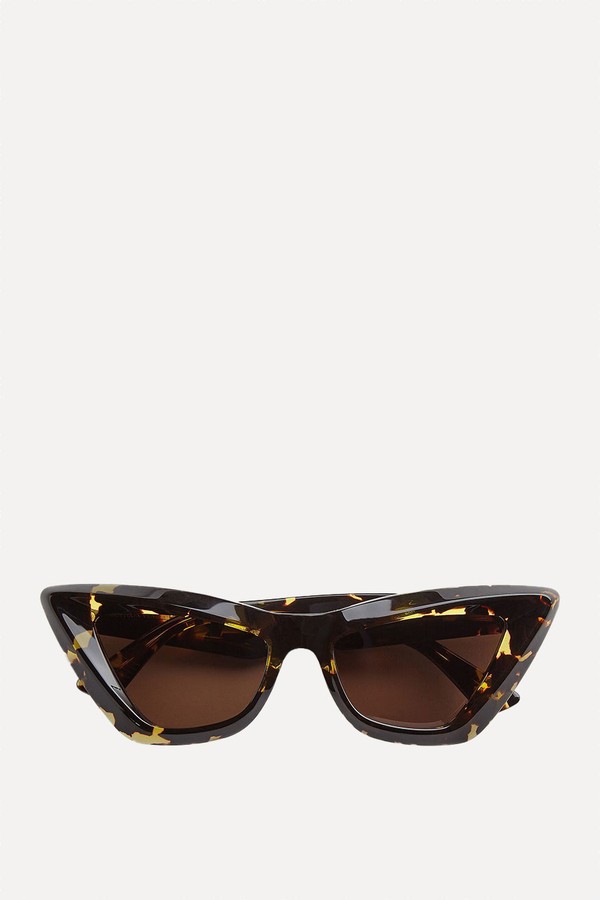 Angle Acetate Pointed Cat Eye Sunglasses