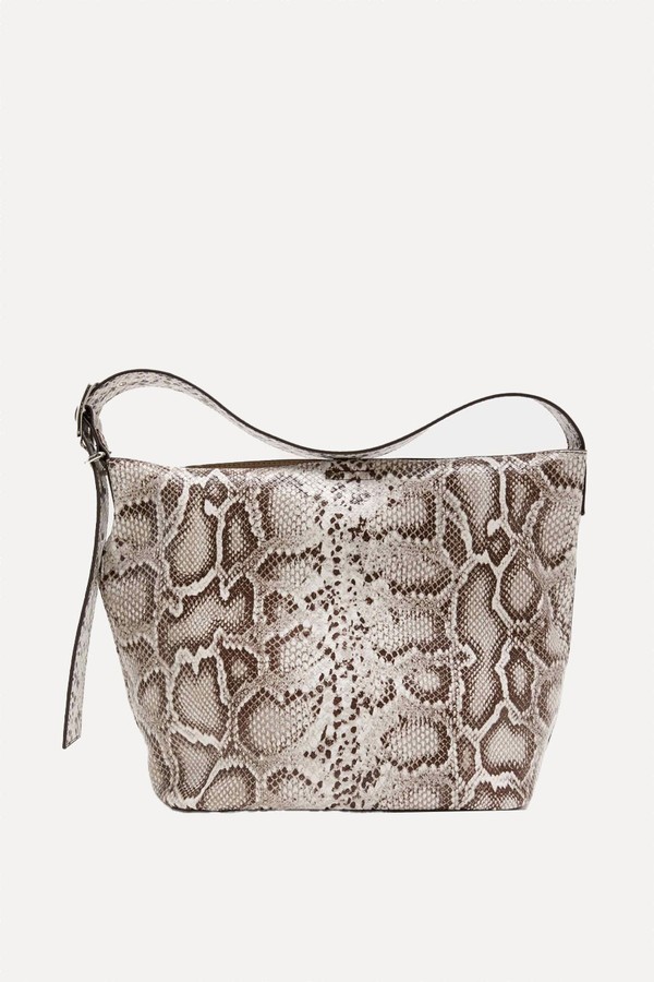 Faux Leather Snakeskin Print Mini Bucket from Marks & Spencer