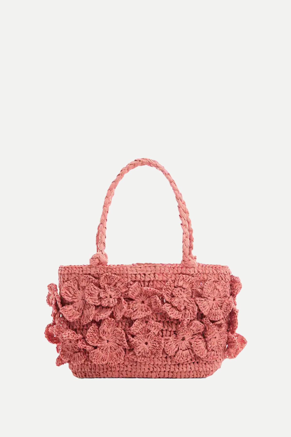 Raffia Effect Flower Bag from Mango