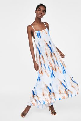 Pleated Printed Dress from Zara