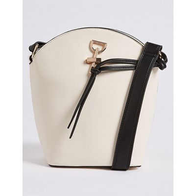 Faux Leather Tie Detail Shoulder Bag  from M&S