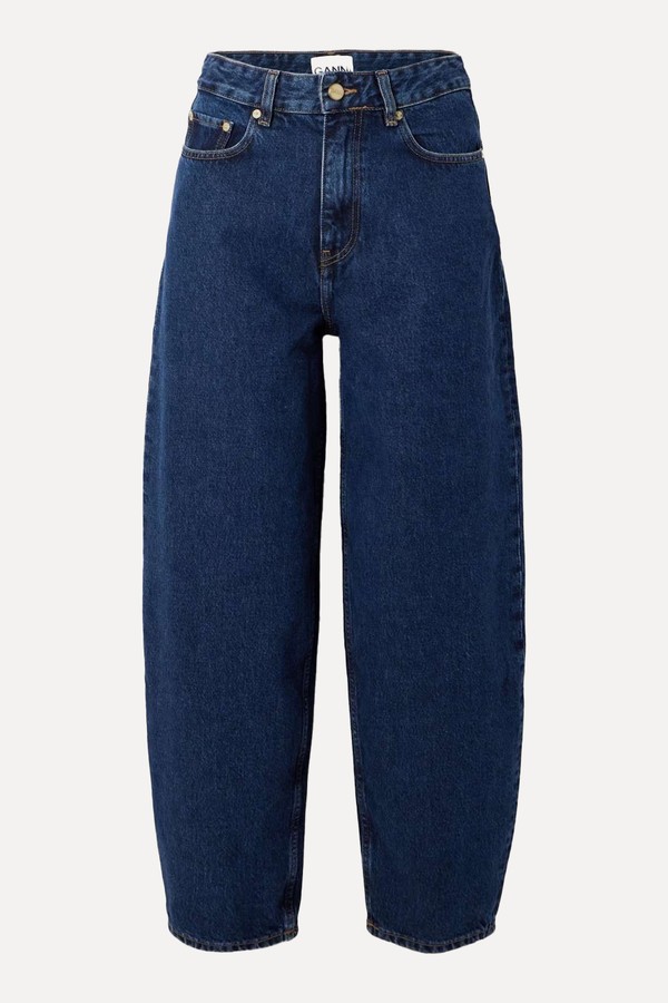 High-Rise Tapered Organic Jeans from GANNI