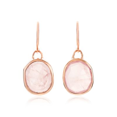 Siren Wire Rose Quartz Earrings