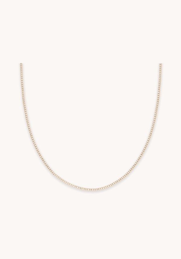 Tennis Chain Necklace In Gold