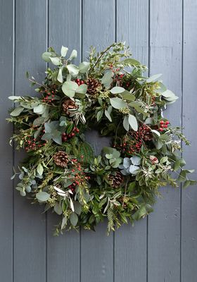 Berry And Herb Eco-Friendly Moss Door Wreath