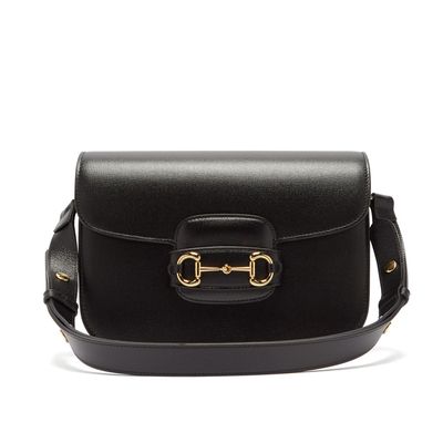 1955 Horsebit Grained-Leather Shoulder Bag from Gucci