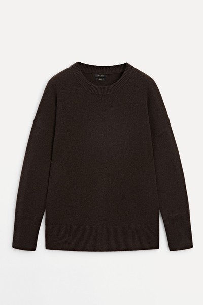 100% Cashmere Oversize Knit Sweater from Massimo Dutti