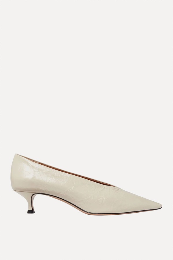 Babouche Crinkled-Leather Pumps from Le Monde Beryl