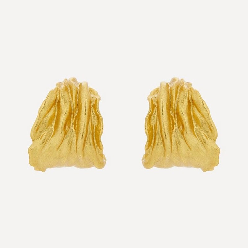 Gold-Plated Ripcurl Hoop Earrings from Anni Lu