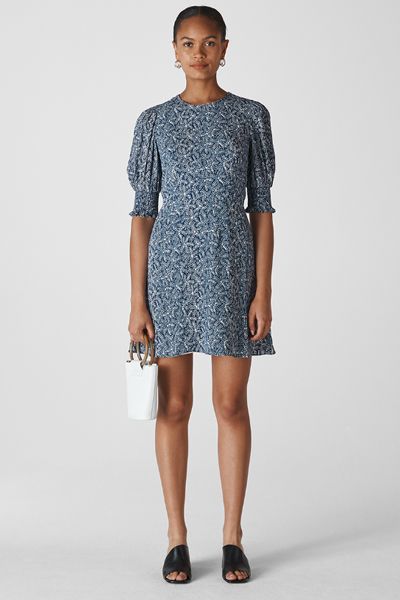 Josefina Etched Print Dress