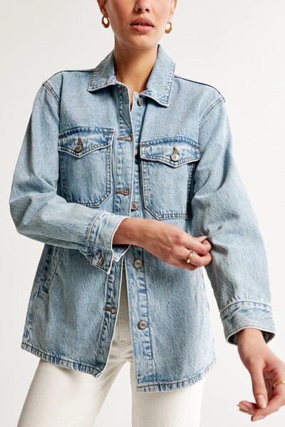 Oversized Denim Shirt Jacket 