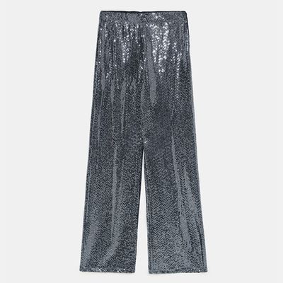 Shimmery Palazzo Trousers from Zara