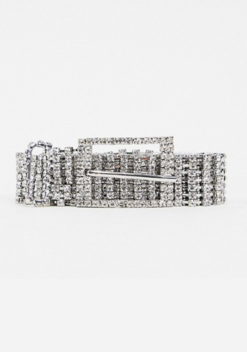 Full Diamante Chain Waist And Hip Belt from ASOS Design