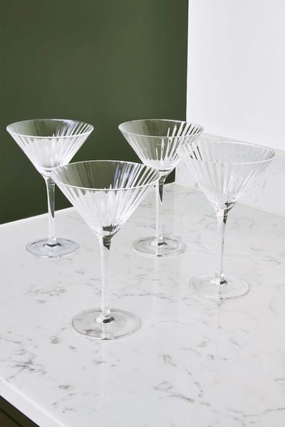 Set of 4 Fluted Martini Glasses, £40