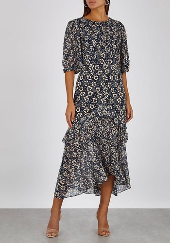 Cheryl Floral-Print Silk Midi Dress from Rixo