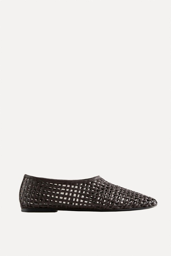 Braided Leather Ballerinas from Zara