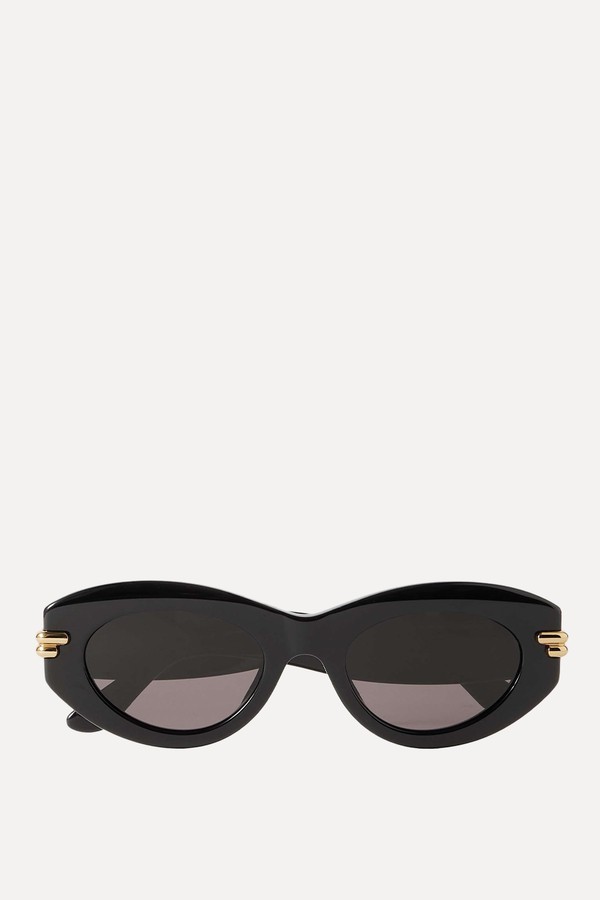 Oval-Frame Acetate Sunglasses from BOTTEGA VENETA EYEWEAR