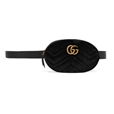 GG Marmont Quilted Velvet Belt Bag from Gucci
