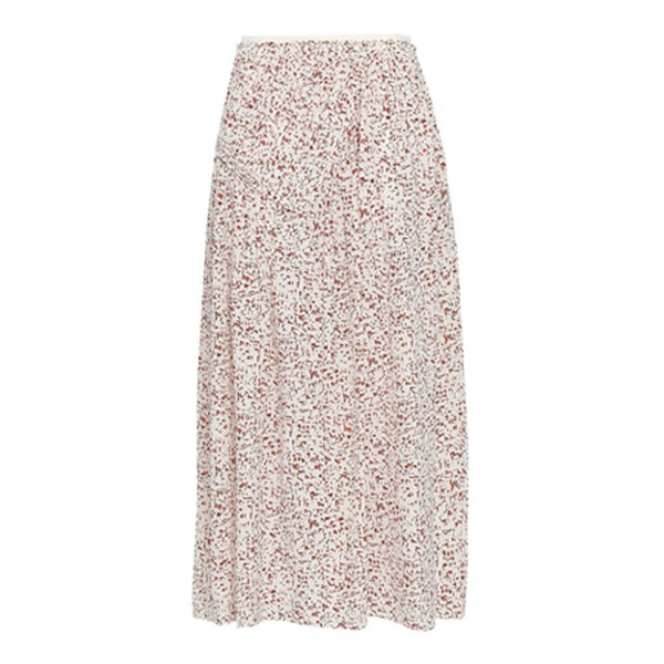 Pleated Printed Silk Midi Skirt from Joseph