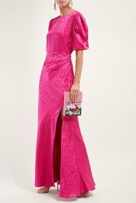 Annie B Snake-Jacquard Silk Gown from Saloni