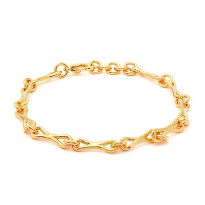 Linked Gold-Plated Ankle Bracelet from Joelle Kharrat