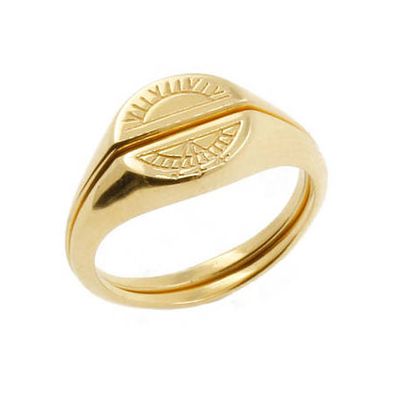 Sun and Moon Signet Rings