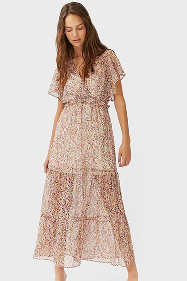 Ruffled Midi Dress from Stradivarius