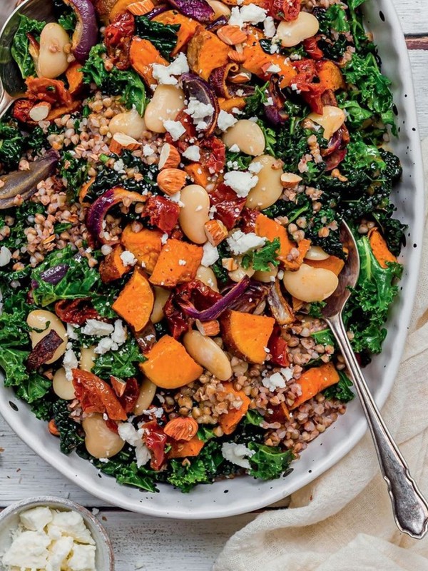 Sweet Potato, Kale & Sun-Dried Tomato Salad