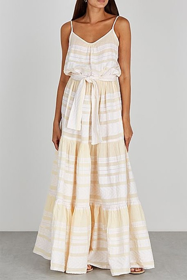 Hara Embroidered Cotton Maxi Dress from Devotion
