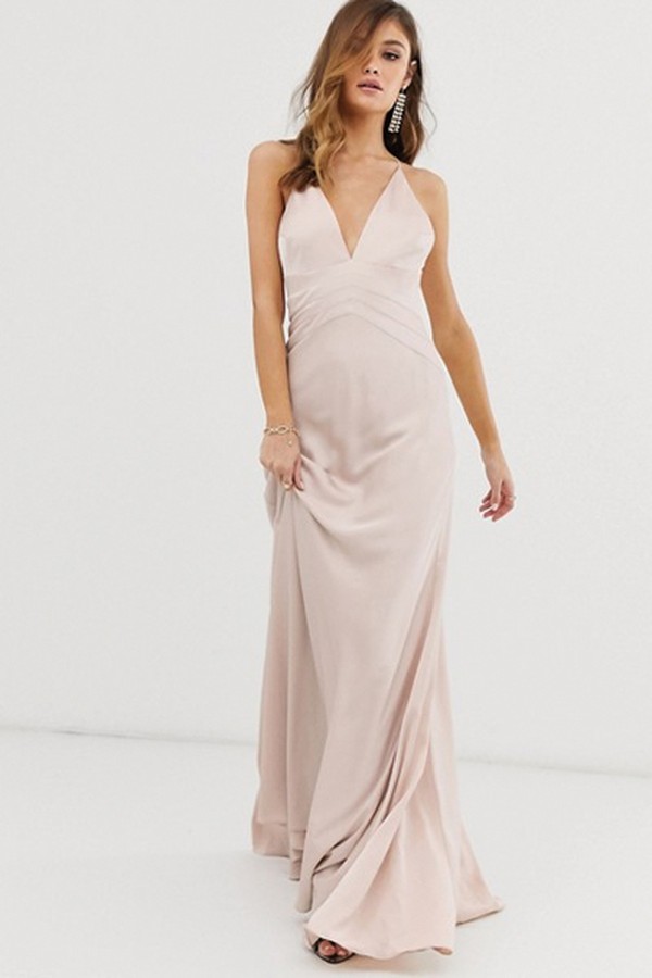 Satin Panelled Cami Maxi from ASOS