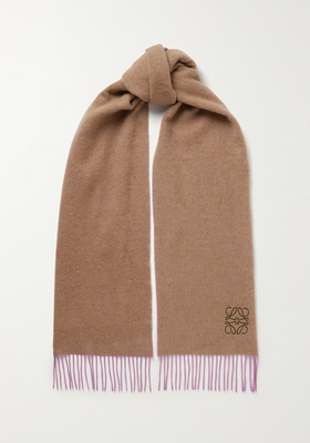 Two-Tone Wool & Cashmere-Blend Scarf from Loewe