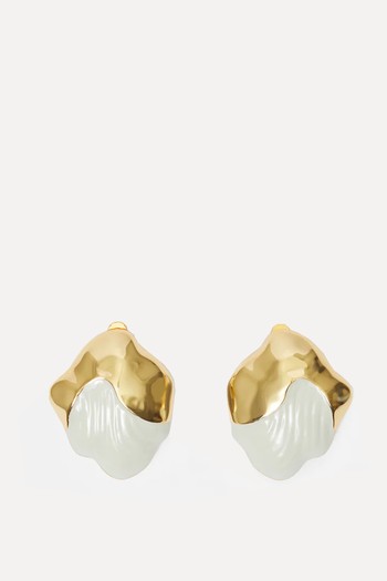 Textured Enamel Earrings from Jigsaw